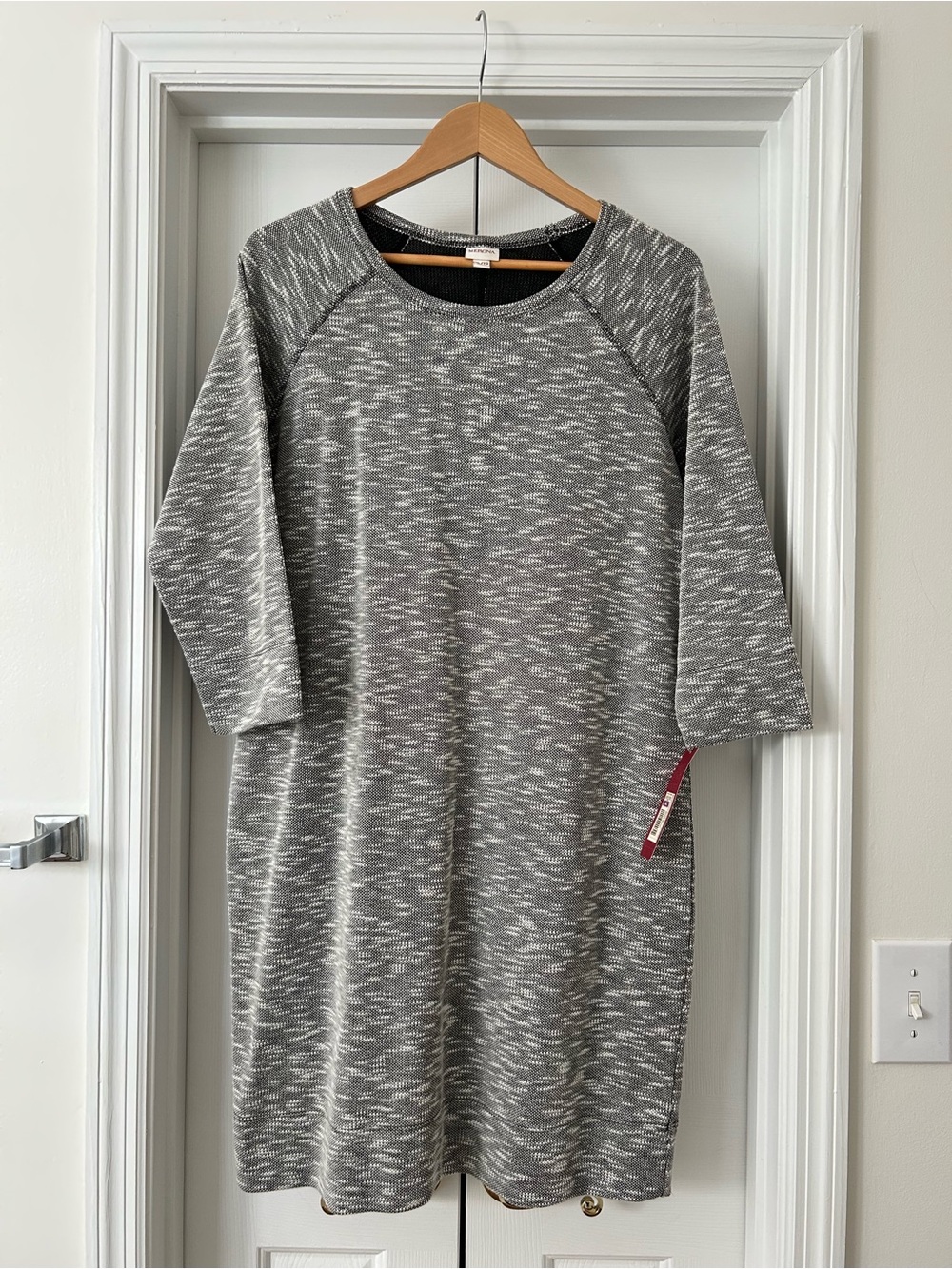 Merona Heathered Gray Midi Knit Dress